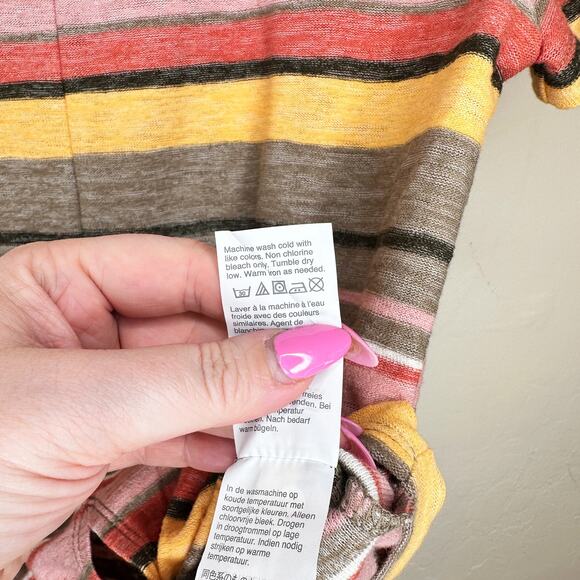 NWT Madewell Texture & Thread Modern Tie Front Kieran Stripe British Surplus Top - Picture 13 of 13